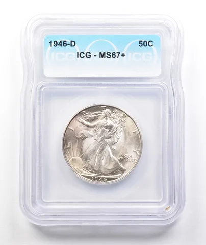 1946-D Walking Liberty Half Dollar MS67+ ICG a2877