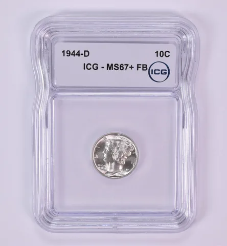 1944-D Mercury Dime MS67+ FB ICG *1784