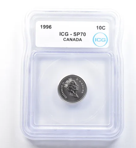 1996 Canada 10 Cents SP70 ICG a1124