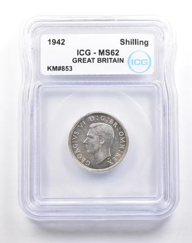 1942 Great Britain Shilling KM#853 MS62 ICG a5474