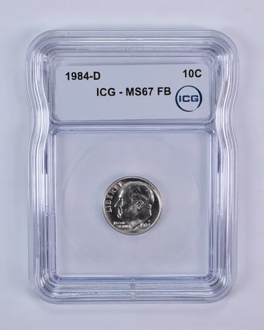 1984-D Roosevelt Dime MS67 FB ICG