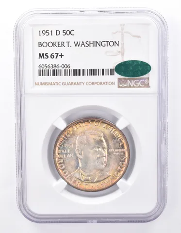 1951-D Booker T Washington Commemorative Half Dollar MS67+ NGC CAC *9395