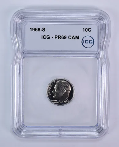 1968-S Roosevelt Dime PR69 CAM ICG