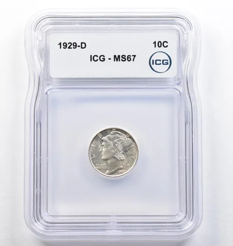 1929-D Mercury Dime MS67 ICG *0718