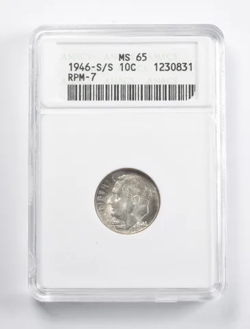 MS65 1946-S/S Roosevelt Dime RPM-7 ANACS *5800