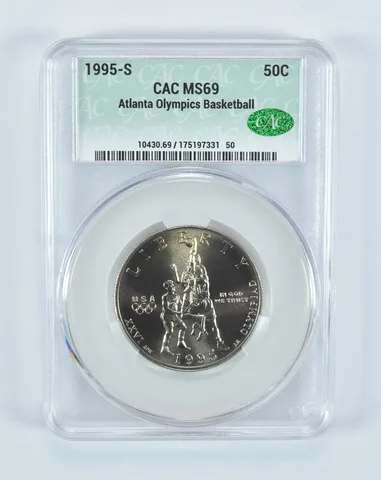 1995-S Olympic Basketball Commemorative Half Dollar MS69 CAC CACg