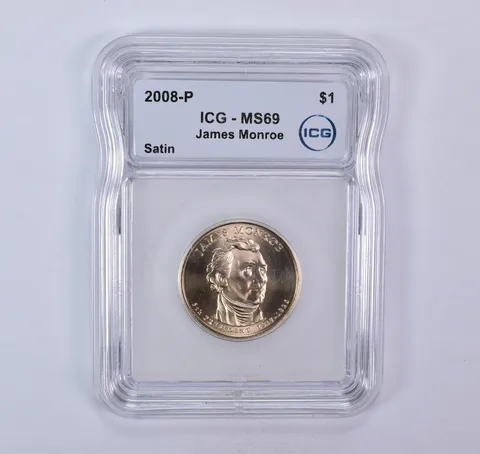 2008-P Presidential $1 James Monroe SMS Satin MS69 ICG