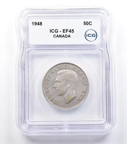 1948 Canada 50 Cents EF45 ICG *1825