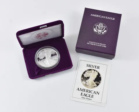 1988-S American Silver Eagle PROOF 1 Oz Silver - Coin & Box & COA