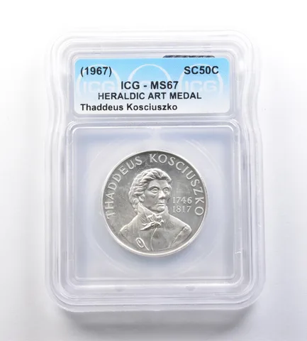 (1967) So-Called Half Dollar Thaddeus Kosciuszko MS67 ICG *7233