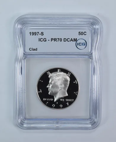 1997-S Kennedy Half Dollar CLAD PR70 DCAM ICG
