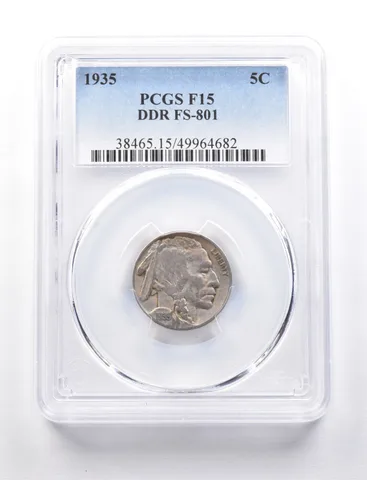 1935 Indian Head Buffalo Nickel DDR FS-801 F15 PCGS *7696