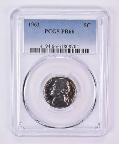 1962 Jefferson Nickel PR66 PCGS Beautiful Tone *1120