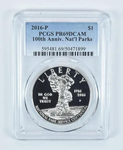 2016-P National Parks Commemorative Dollar PR69 DCAM PCGS Blue Label