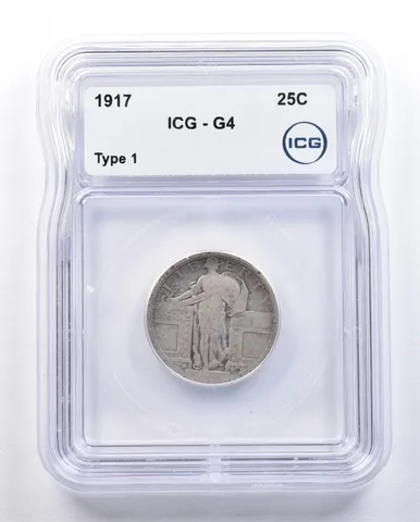 1917 Standing Liberty Quarter Type 1 G4 ICG Lowball *1630