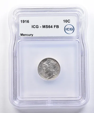 1916 Mercury Dime MS64 FB ICG *1566