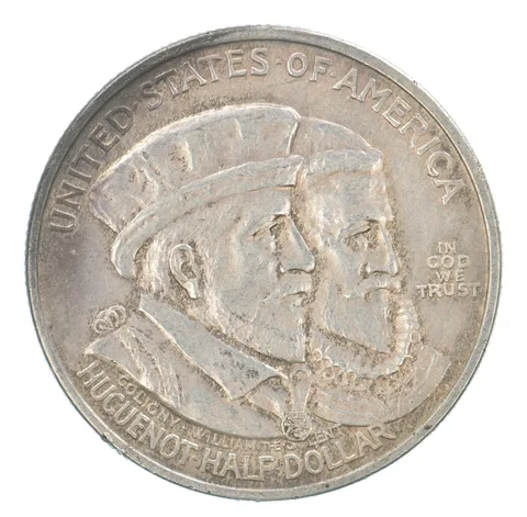 1924 Huguenot Commemorative Half Dollar Beautiful Tone *5152