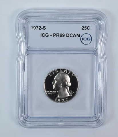 1972-S Washington Quarter PR69 DCAM ICG