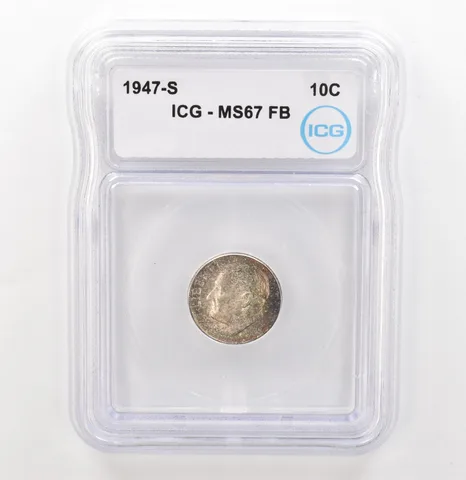 1947-S Roosevelt Dime MS67 FB ICG Beautiful Tone *3920