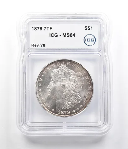 1878 7TF Morgan Silver Dollar Reverse Of 78 MS64 ICG *7377