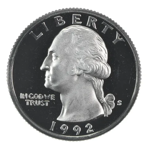 1992-S Washington Quarter CLAD Proof