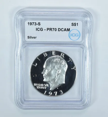 1973-S Eisenhower $1 Silver PR70 DCAM ICG