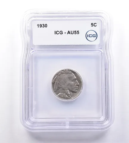 1930 Indian Head Buffalo Nickel AU55 ICG a9234