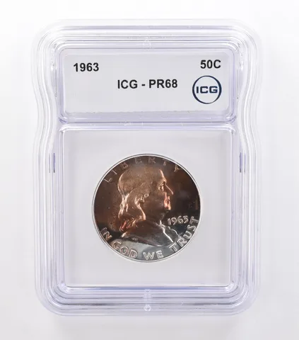 1963 Franklin Half Dollar PR68 ICG Beautiful Tone a9216