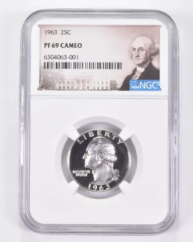 PF69 CAM 1963 Washington Quarter - Graded NGC a8968
