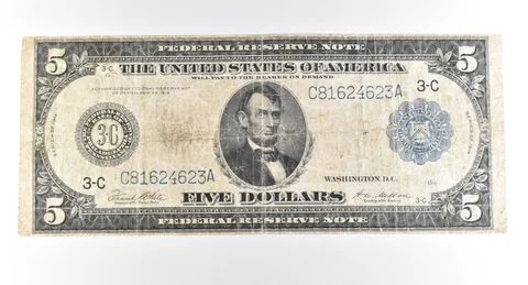 1914 $5 Philadelphia PA FRN Large Note Blue Seal *2735
