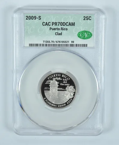 2009-S Washington State Quarter Puerto Rico CLAD PR70 DCAM CAC CACg