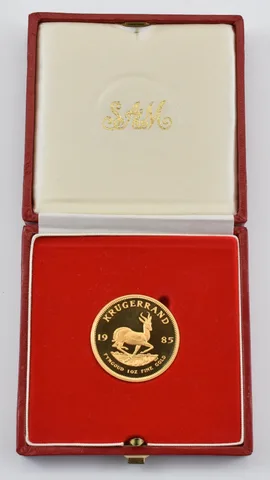 1985 South Africa Gold Krugerrand 1 Oz Gold Proof W/ Box *1087