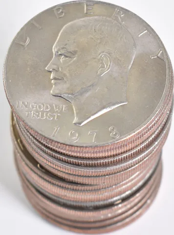 (20) 1978-P AU/BU/Unc Eisenhower Ike Dollar Clad Roll Lot
