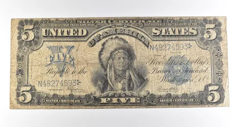1899 $5 Silver Certificate Large Note Blue Seal *3723