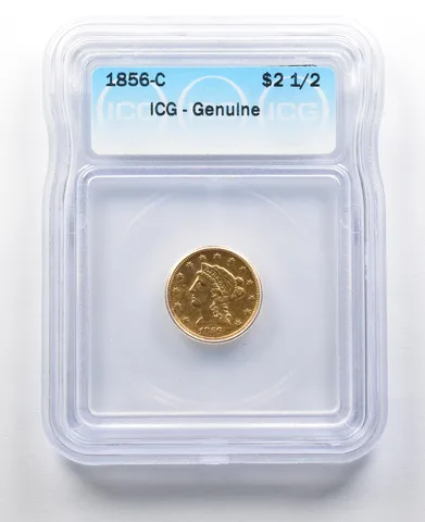 1856-C $2.50 Liberty Head Gold Quarter Eagle ICG Genuine a2073