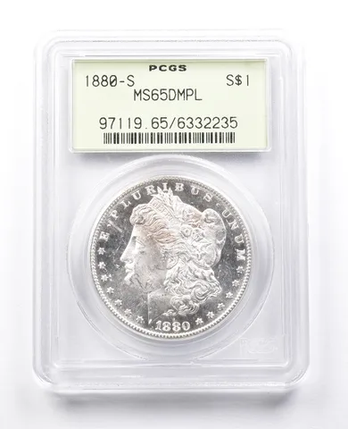 MS65 DMPL 1880-S Morgan Silver Dollar PCGS OGH *3825