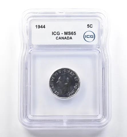 1944 Canada 5 Cents MS65 ICG *0271