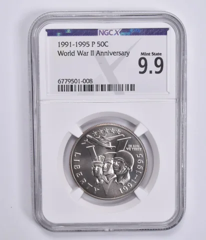 1991-95-P World War 2 WWII Commemorative 50c Mint State 9.9 NGC X NGCX