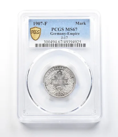 1907-F Germany Empire Mark J-17 MS67 PCGS *4241