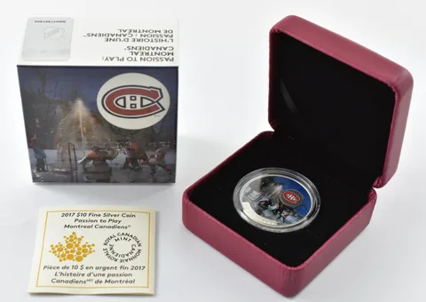 2017 Canada 10 Dollars Silver Passion To Play Montreal Canadiens W/ OGP a3518