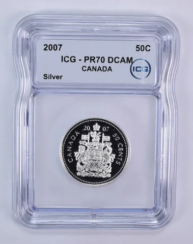 2007 Canada 50 Cents Silver PR70 DCAM ICG