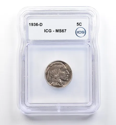 1936-D Indian Head Buffalo Nickel MS67 ICG *9965