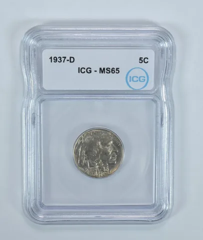 1937-D Indian Head Buffalo Nickel MS65 ICG