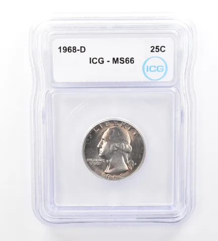 1968-D Washington Quarter MS66 ICG Beautiful Tone *1728
