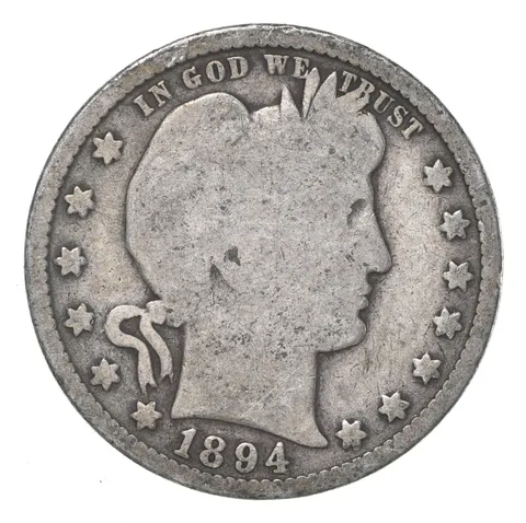 1894 Barber Quarter Average Circ