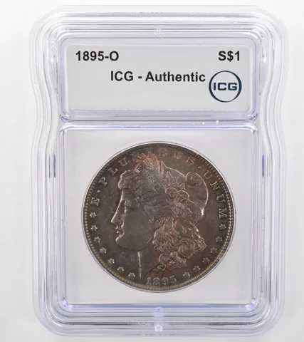 1895-O Morgan Silver Dollar Authentic ICG Beautiful Tone *9119
