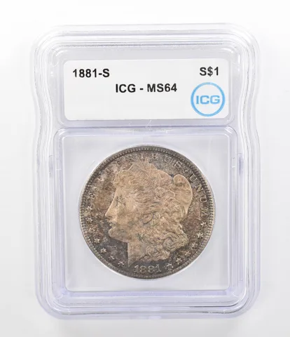 1881-S Morgan Silver Dollar MS64 ICG Beautiful Tone *9771