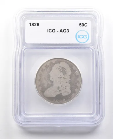 1826 Capped Bust Half Dollar AG3 ICG Lowball *3048