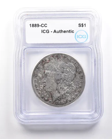 1889-CC Morgan Silver Dollar Authentic ICG *6025