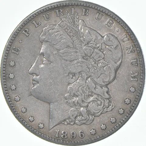 AU+ 1896-S Morgan Silver Dollar (1 coin)